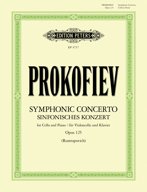 Prokofiev's Symphonic Concerto for Cello and Piano Op. 125 Cover Image