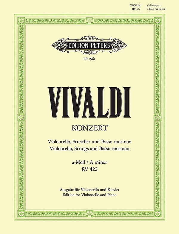 Cello Concerto in A minor RV 442 (Edition for Cello and Piano) Cover Image