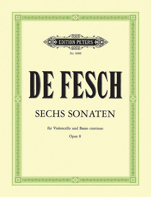 6 Sonatas for Cello and Continuo Op. 8 Cover Image