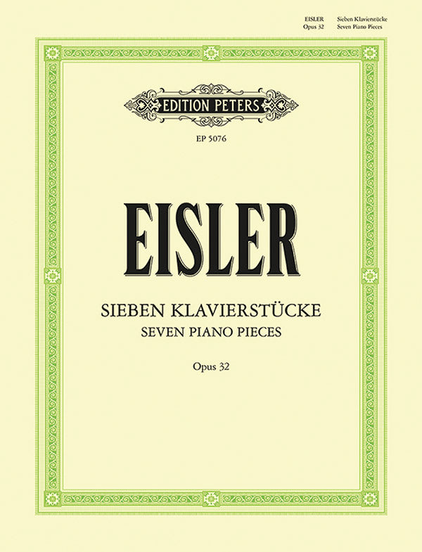 Seven Piano Pieces (Opus 32) Cover Image