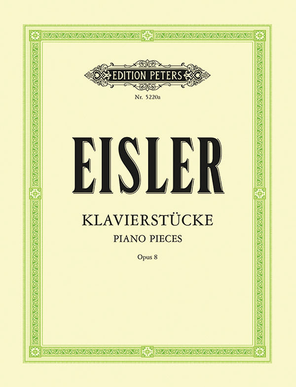 Piano Pieces, Op.8 Cover Image