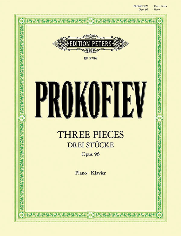 Three Pieces for Piano Op. 96 (1941/42) Cover Image