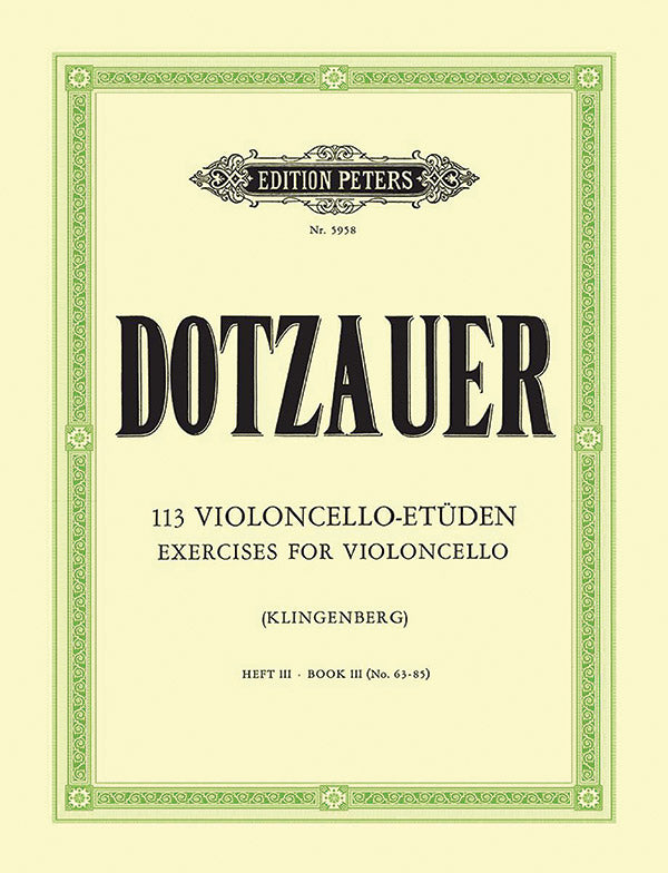 113 Exercises for Violoncello, Book 3 Cover Image