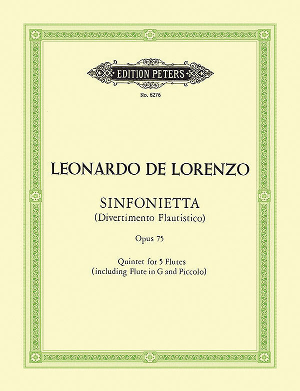 Sinfonietta (Divertimento Flautistico) for Flute Quintet Cover Image