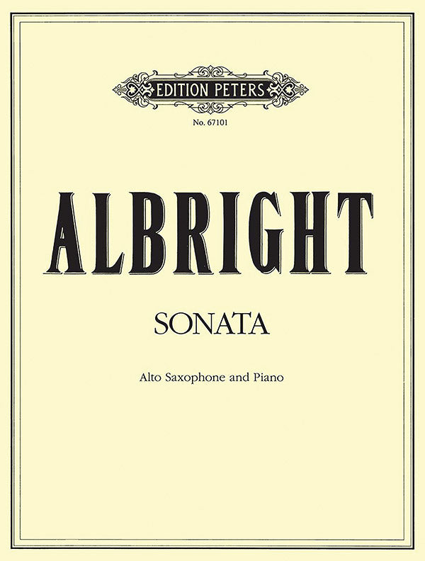 Sonata for Alto Saxophone and Piano Cover Image