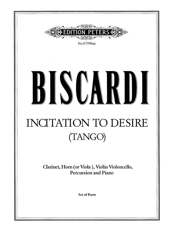 Incitation to Desire (Tango) (Parts) Cover Image