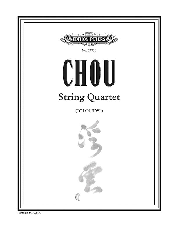 String Quartet No. 1 "Clouds" (Score) Cover Image
