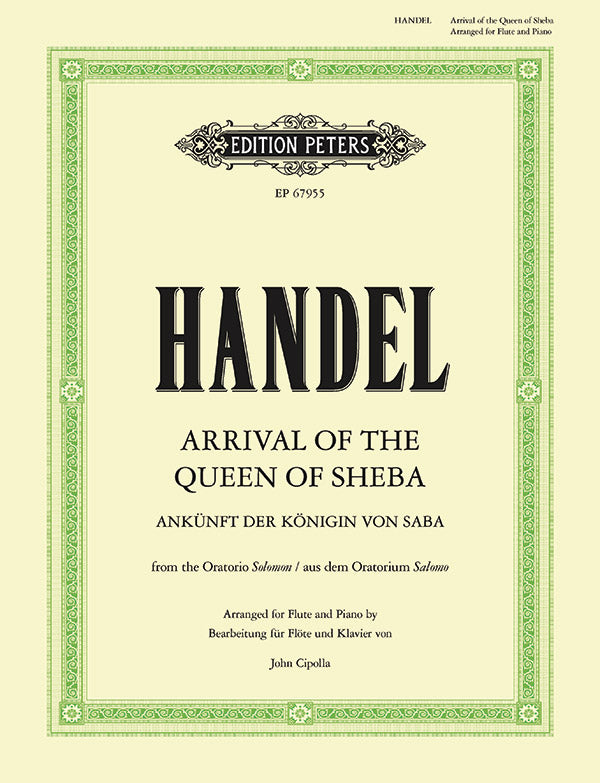 Arrival of the Queen of Sheba (Arranged for Flute and Piano) Cover Image