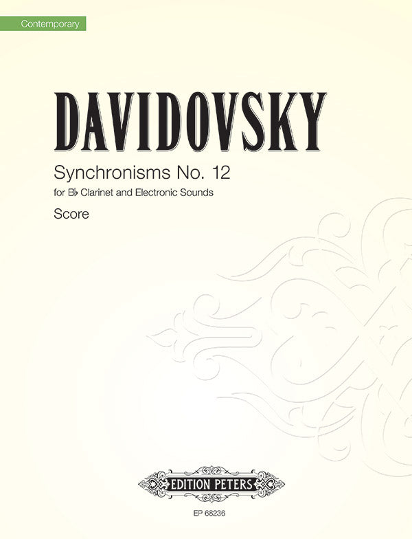 Synchronisms No. 12 for Bb Clarinet and Electronic Sounds Cover Image