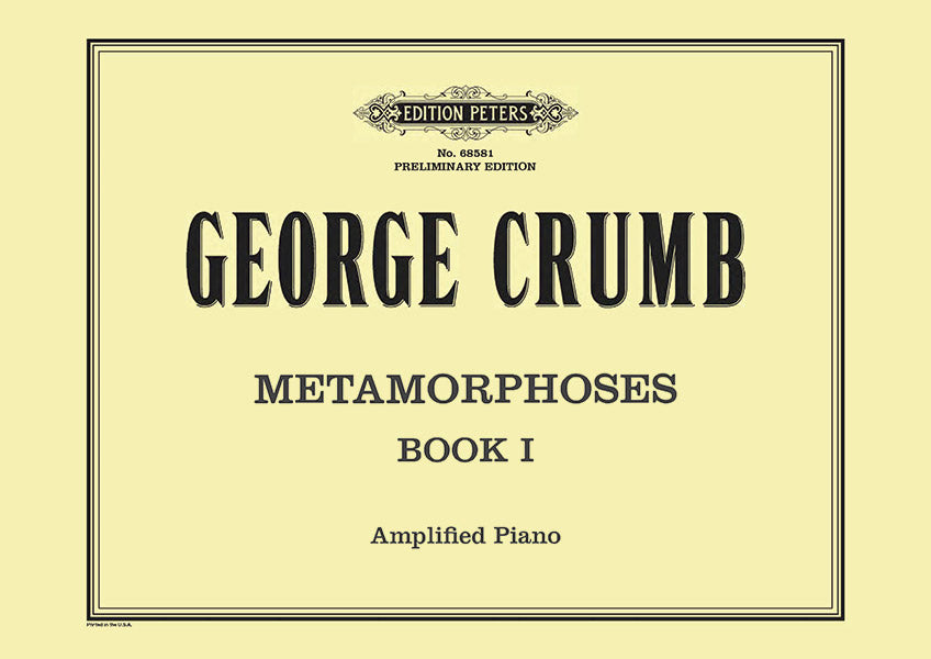 Metamorphoses, Book 1 for Amplified Piano Cover Image