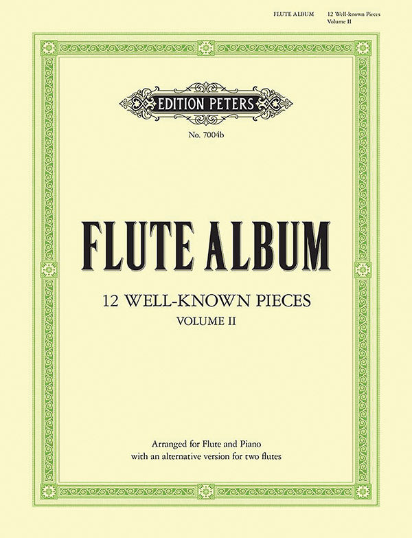 Flute Album: 12 Well-known Pieces (Arr. for Flute & Piano or 2 Flutes), Vol. 2 Cover Image