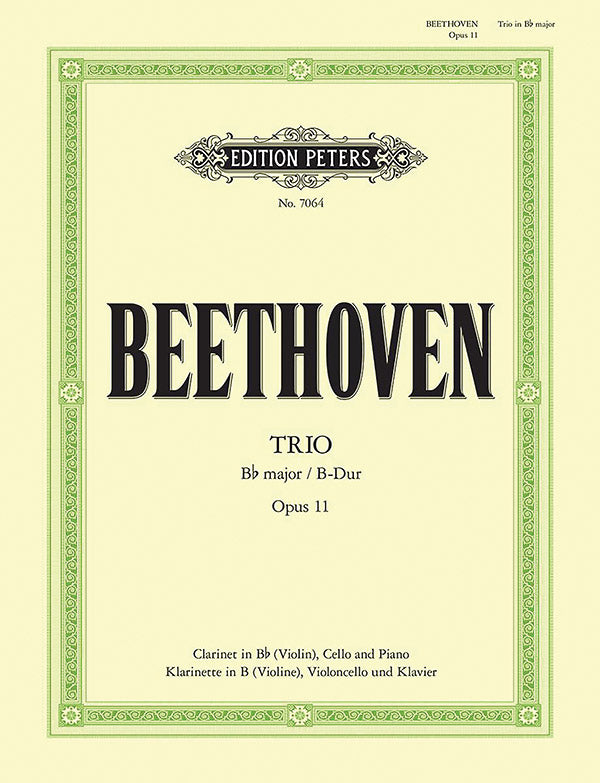 Trio in B flat Op. 11 for Clarinet (or Violin), Violoncello and Piano Cover Image