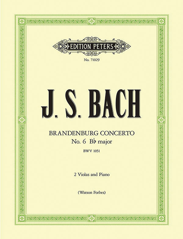 Brandenburg Concerto No. 6 in B flat BWV 1051 (Arranged for 2 Violas and Piano) Cover Image