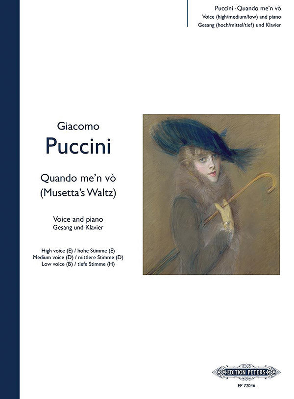 Quando me'n vò for Voice and Piano (3 Keys in One: High/Medium/Low Voice) Cover Image