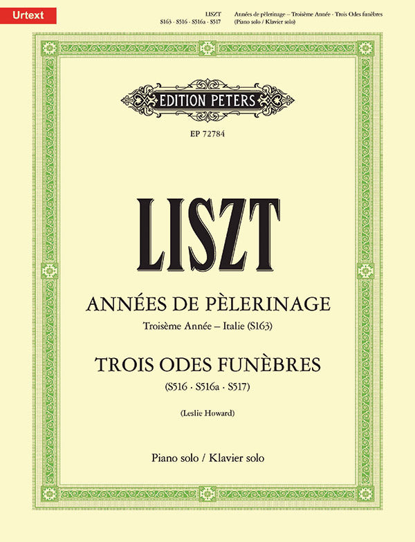Années de pèlerinage: Troisième Année (Italie), Trois Odes funèbres Cover Image