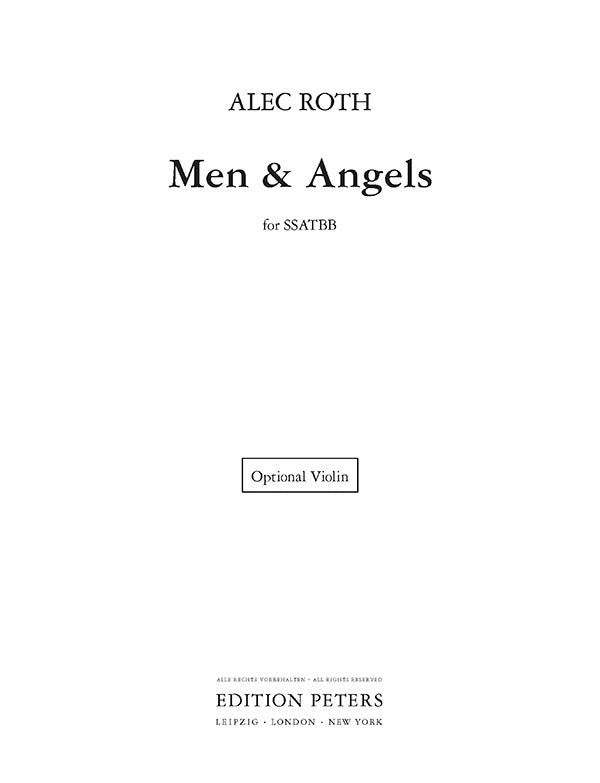 Men and Angels, optional violin part Cover Image