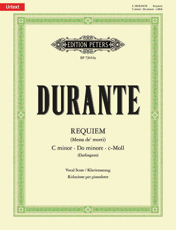 Requiem (Messa de' morti) in C minor (Vocal Score) Cover Image