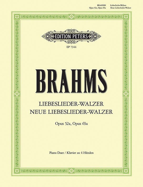 Liebeslieder-Walzer Op. 52a; Neue Liebeslieder-Walzer Op. 65a for Piano Duet Cover Image