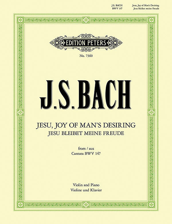 Jesu, Joy of Man's Desiring (Arranged for Violin and Piano) Cover Image