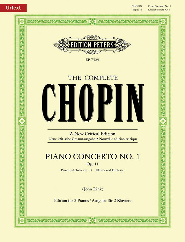 Piano Concerto No. 1 in E minor Op. 11 (Edition for 2 Pianos) Cover Image