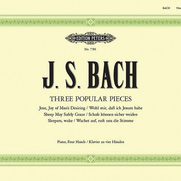 3 Popular Pieces from Cantatas BWV 140, 147, 208 (Arranged for Piano Duet) Cover Image