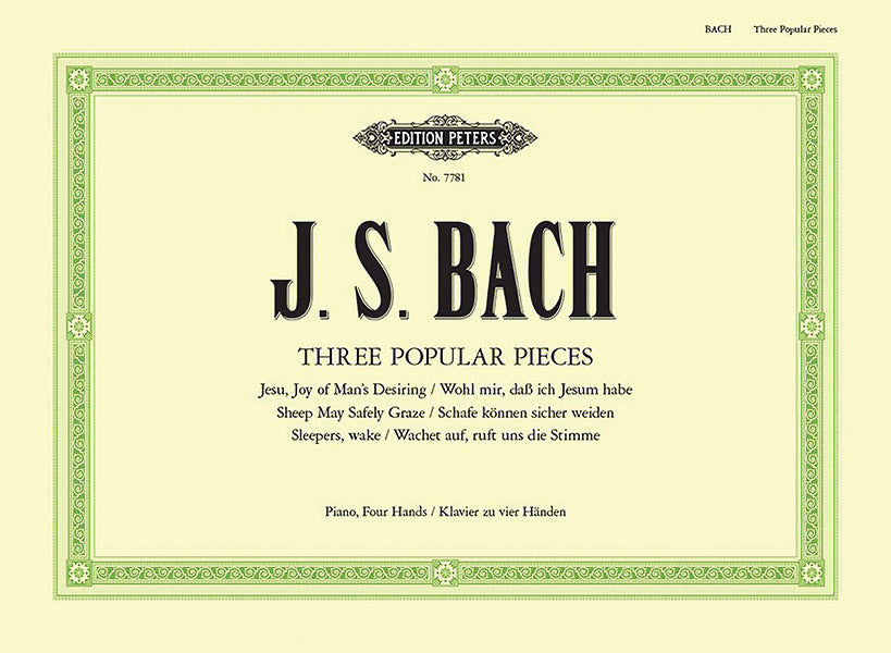 3 Popular Pieces from Cantatas BWV 140, 147, 208 (Arranged for Piano Duet) Cover Image