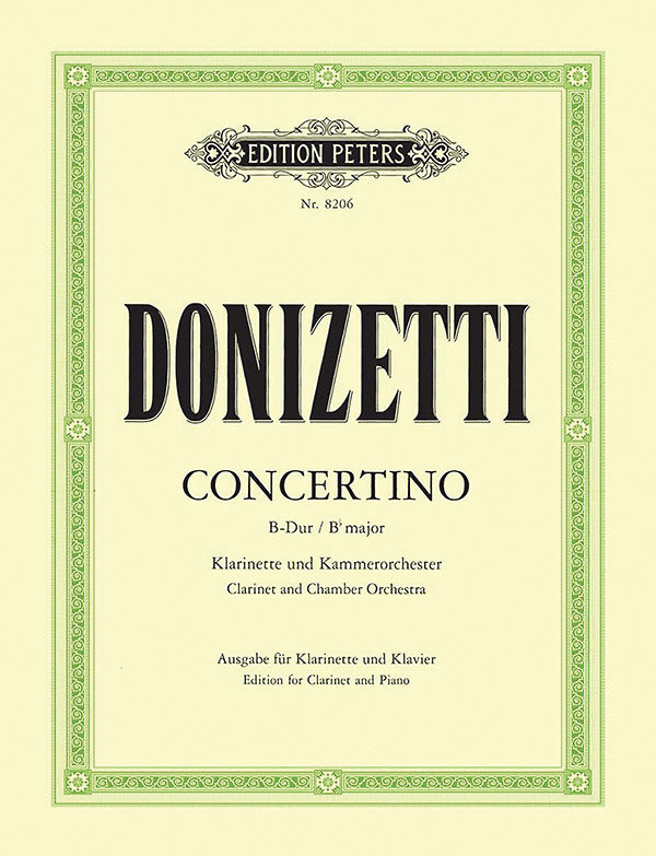 Concertino for Clarinet in B flat (Ed. for Clarinet and Piano by the Composer) Cover Image