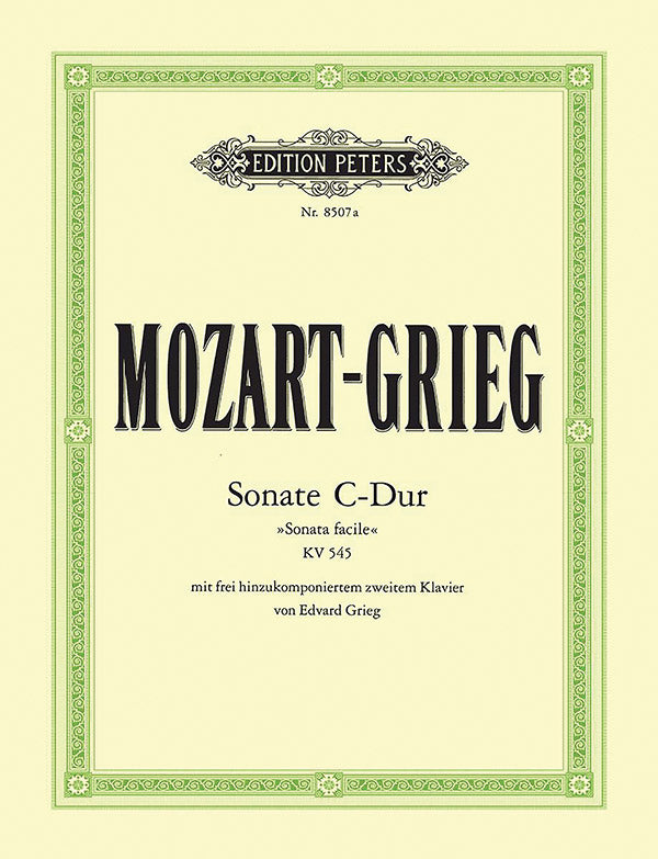 Piano Sonata in C K545 Sonata facile with 2nd Piano Part by Edvard Grieg Cover Image