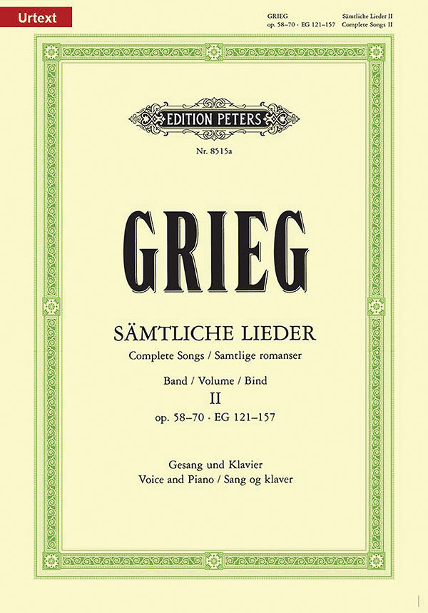 Complete Songs, Vol. 2: Opp. 58-70 and EG 121-157 Cover Image