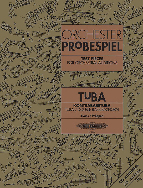 Test Pieces for Orchestral Auditions: Tuba, Double Bass Saxhorn Cover Image