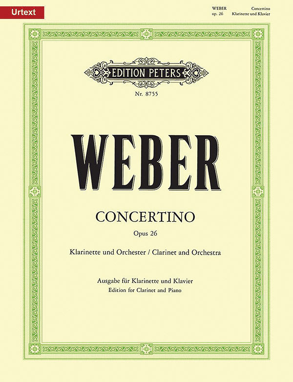 Concertino for Clarinet in E flat Op. 26 (Edition for Clarinet and Piano) Cover Image