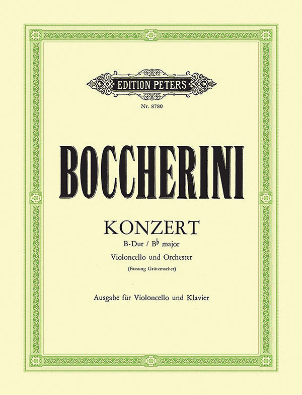 Cello Concerto in B flat (Grützmacher Version) (Edition for Cello and Piano) Cover Image