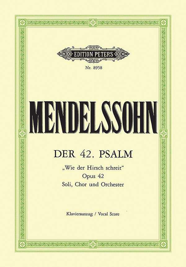 Psalm 42 Wie der Hirsch schreit Op. 42 (Vocal Score) Cover Image