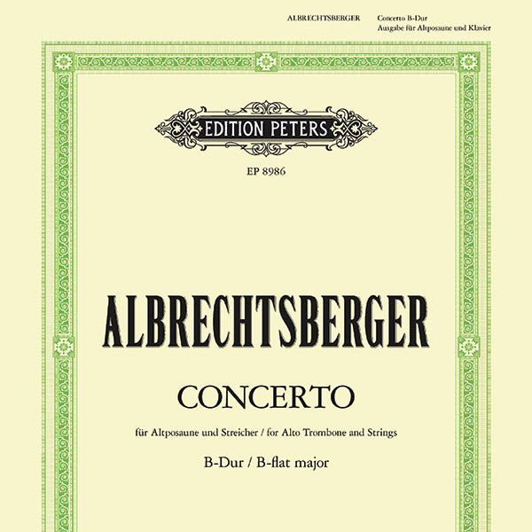 Alto Trombone Concerto in B flat (Edition for Alto Trombone and Piano) Cover Image