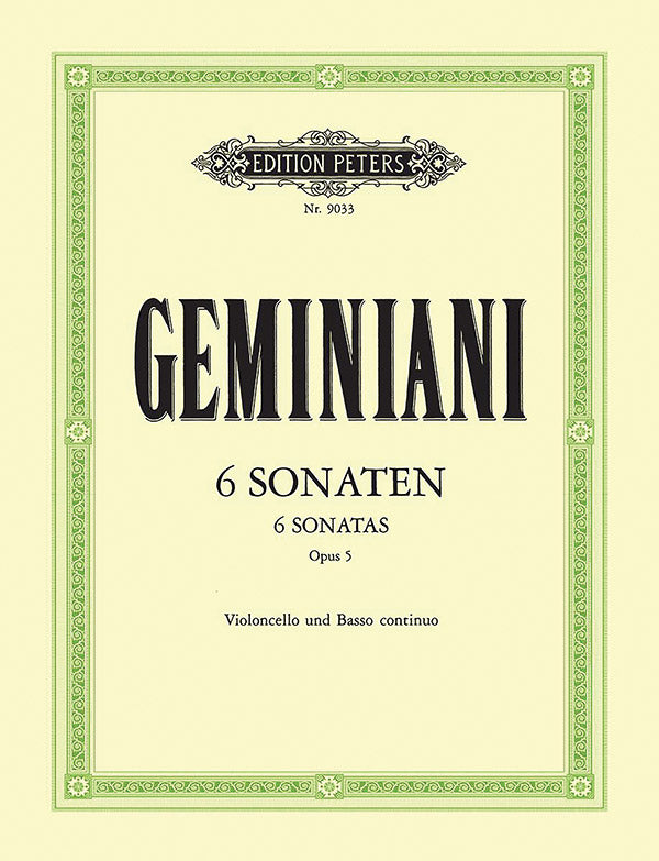 6 Sonatas for Cello and Continuo Op. 5 Cover Image