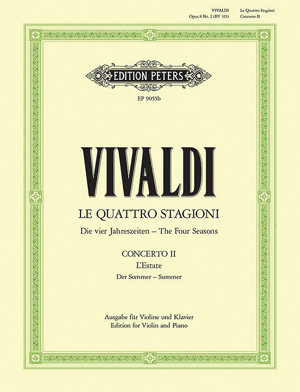 Violin Concerto in G minor Op. 8 No. 2 Summer (Edition for Violin and Piano) Cover Image