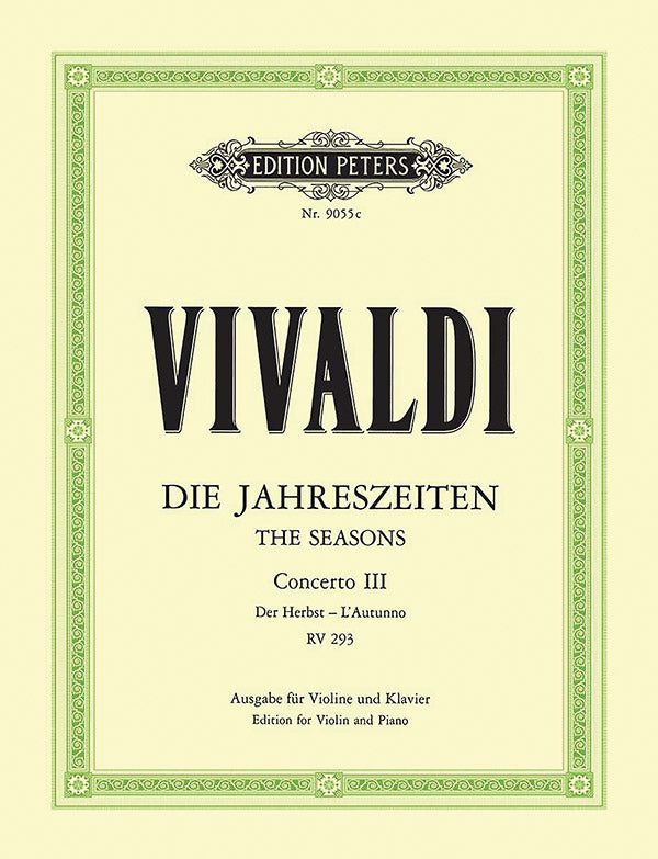 Violin Concerto in F Op. 8 No. 3 Autumn (Edition for Violin and Piano) Cover Image