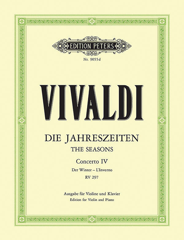 Violin Concerto in F minor Op. 8 No. 4 Winter (Edition for Violin and Piano) Cover Image