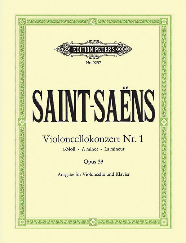 Cello Concerto No. 1 in A minor Op. 33 (Edition for Cello and Piano by the Composer) Cover Image