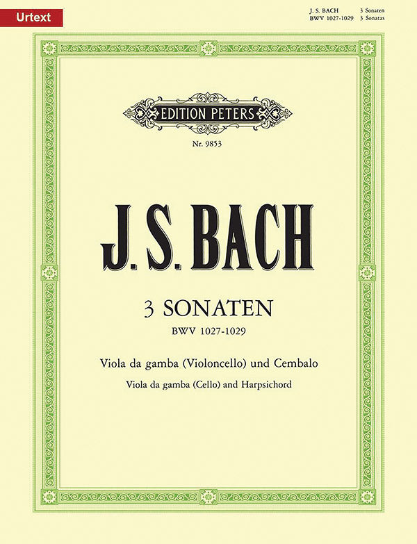 Sonatas for Viola da gamba (Cello) and Harpsichord BWV 1027-1029 Cover Image