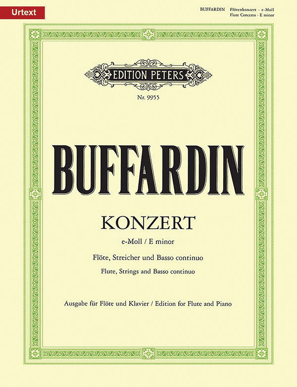 Concerto for Flute, Strings and Basso continuo E minor (Edition for Flute and Piano) Cover Image