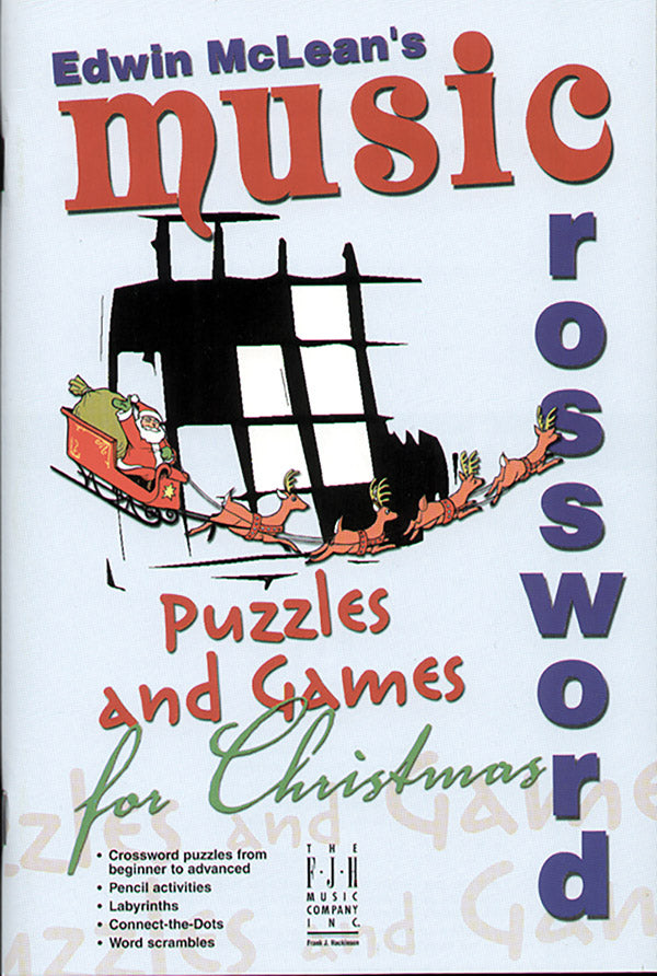 Edwin McLean's Music Crossword Puzzles and Games for Christmas Cover Image
