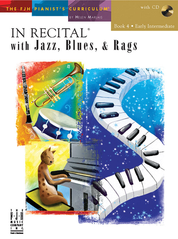 In Recital® with Jazz, Blues, & Rags, Book 4 Cover Image