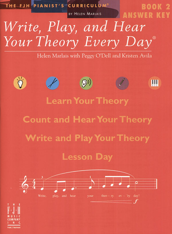 Write, Play, and Hear Your Theory Every Day Answer Key, Book 2 Cover Image