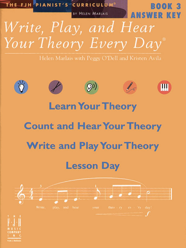 Write, Play, and Hear Your Theory Every Day Answer Key, Book 3 Cover Image