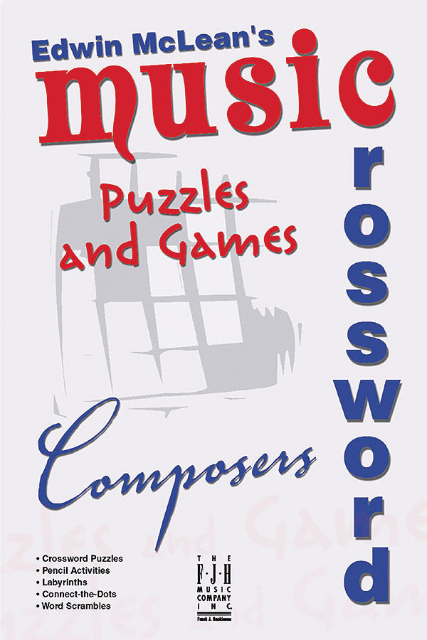 Music Crossword Puzzles and Games - Composers Cover Image