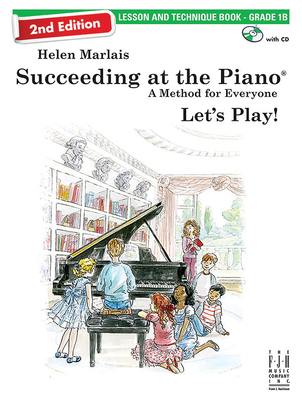 Succeeding at the Piano, Lesson & Technique Book - Grade 1B (2nd Edition) Cover Image