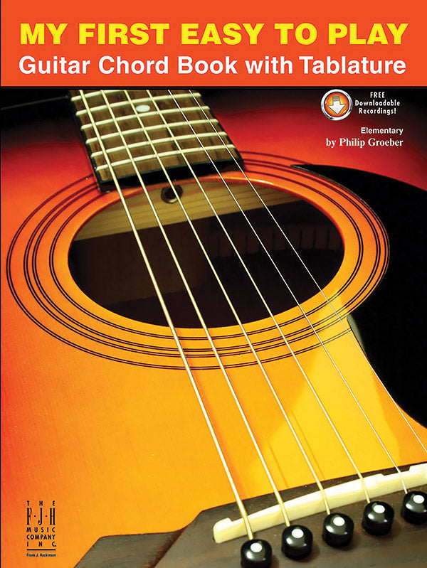 My First Easy to Play Guitar Chord Book, with Tablature Cover Image