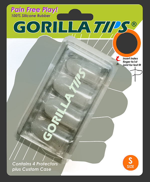 Gorilla Tips Fingertip Protectors Clear Size Small: Guitar