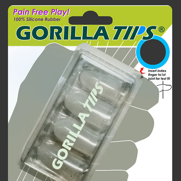 Gorilla Tips Fingertip Protectors Clear Size Medium Cover Image